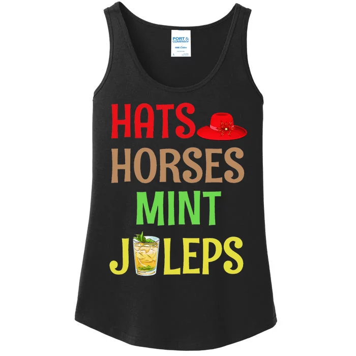 Talk Derby To Me Hats Horses Mint Juleps Ladies Essential Tank