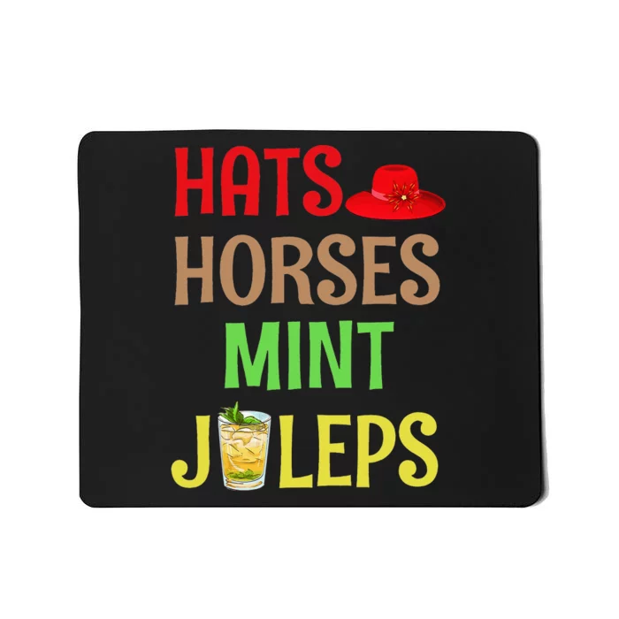 Talk Derby To Me Hats Horses Mint Juleps Mousepad