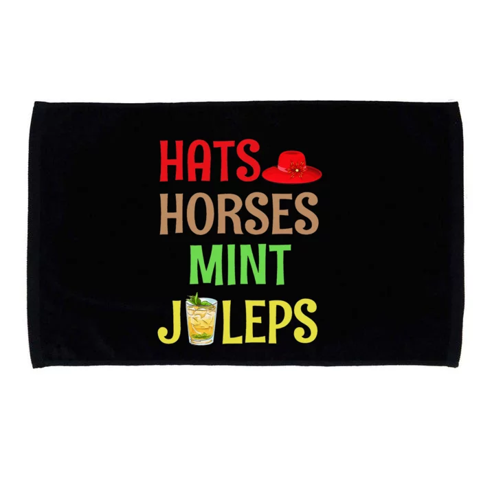 Talk Derby To Me Hats Horses Mint Juleps Microfiber Hand Towel