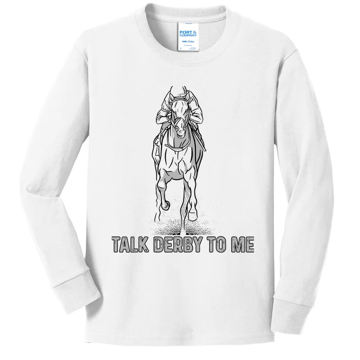 Talk Derby To Me Kids Long Sleeve Shirt