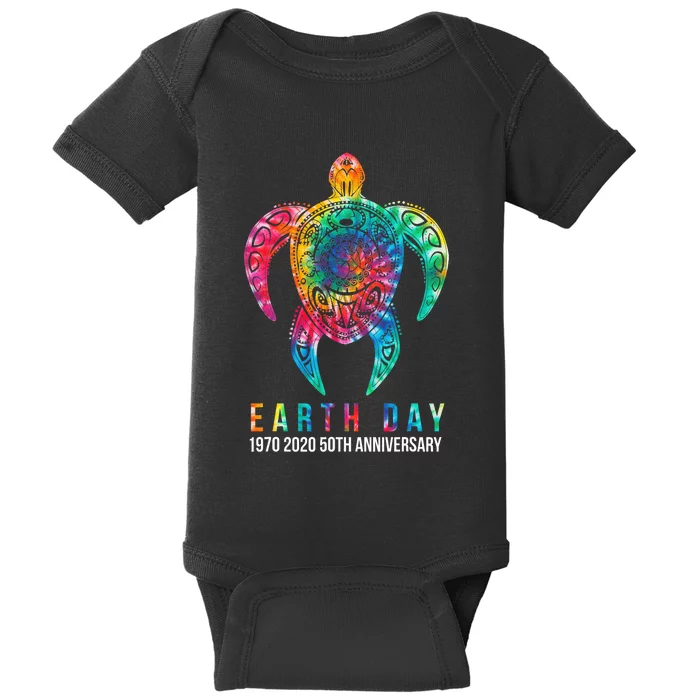 Tie Dye Turtle Lover Earth Day 2024 Costume Environmental Baby Bodysuit