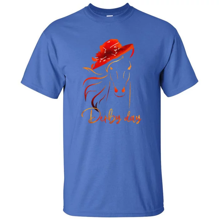 Talk Derby To MeBig Hat Cool Derby Day Horse Lover Tall T-Shirt