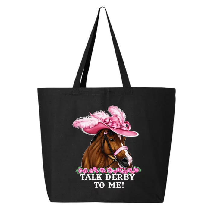 Talk Derby To Me Funny Horse Racing Lover 25L Jumbo Tote