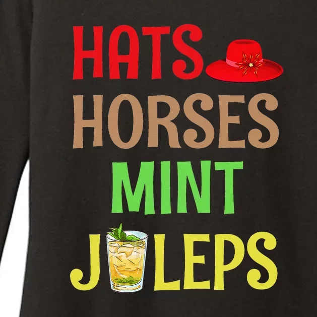 Talk Derby To MeHats Horses Mint Juleps Derby Womens CVC Long Sleeve Shirt