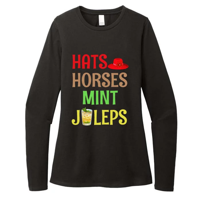 Talk Derby To MeHats Horses Mint Juleps Derby Womens CVC Long Sleeve Shirt