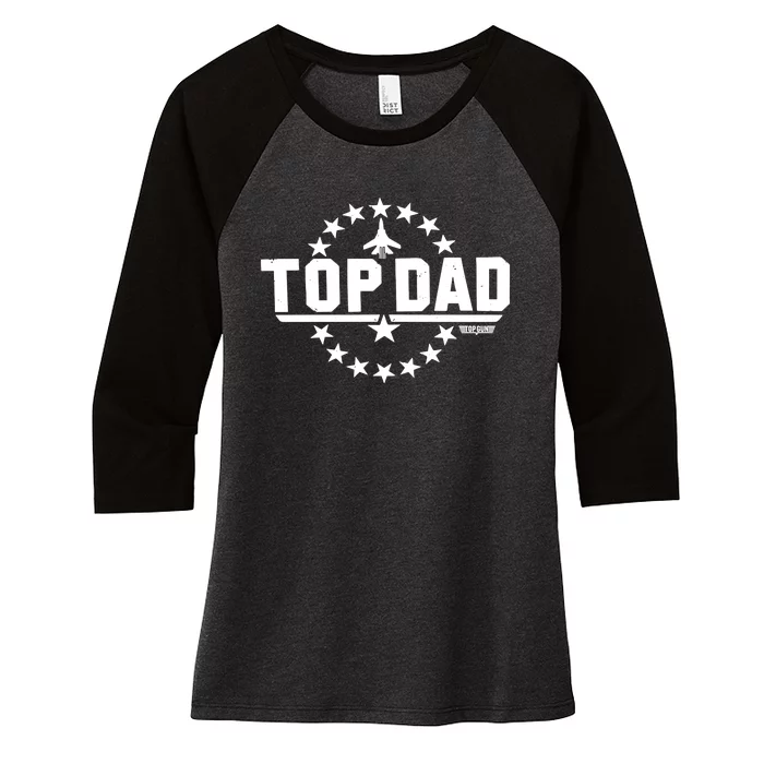 Top Dad Women's Tri-Blend 3/4-Sleeve Raglan Shirt