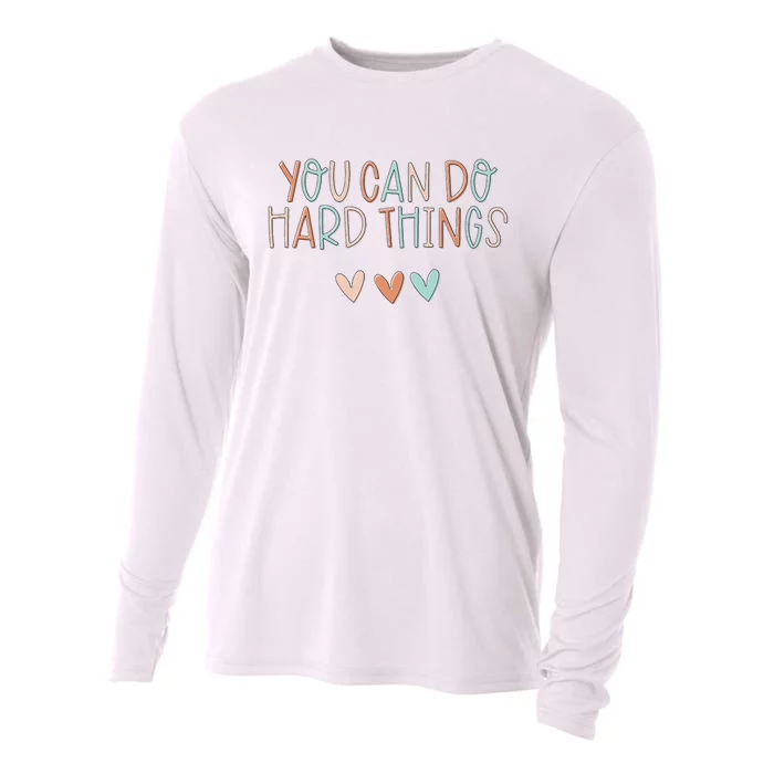 Test Day Teacher You Can Do Hard Things Cooling Performance Long Sleeve Crew