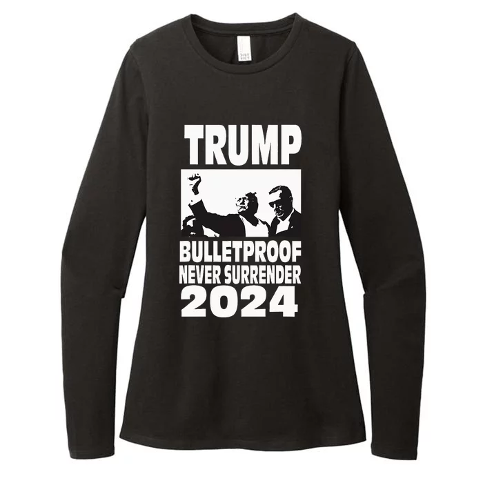 Teflon Don Trump 2024 Bulletproof Never Surrender Legend Womens CVC Long Sleeve Shirt