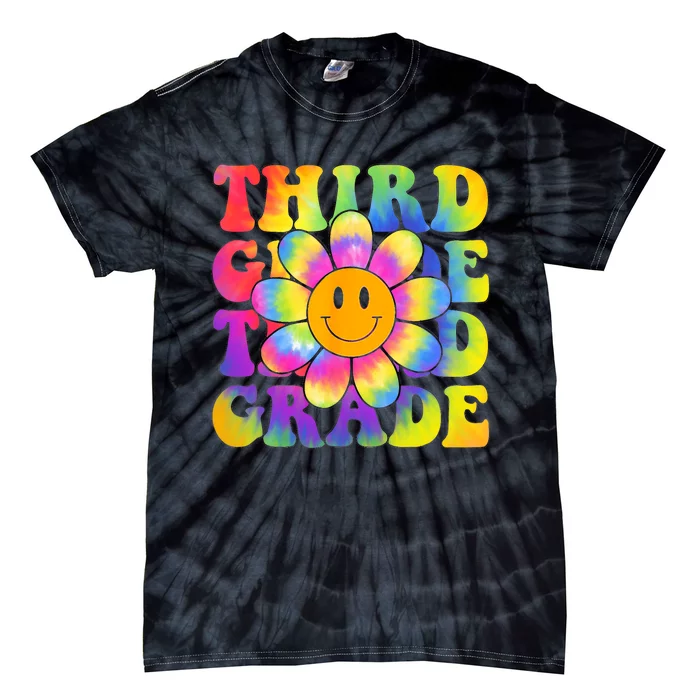 Tie Dye Third Grade Daisy Colorful Back To School Teacher Tie-Dye T-Shirt