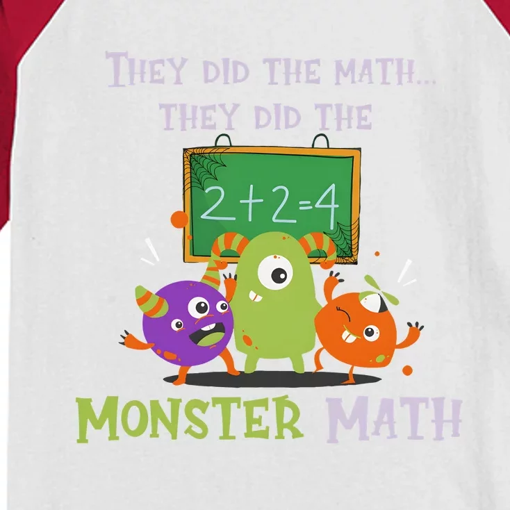 They Did The Math They Did The Monster Math Funny Kids Colorblock Raglan Jersey