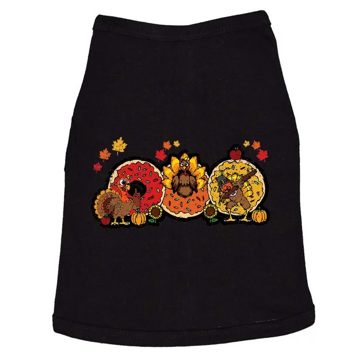 Turkey Donut Thanksgiving Day Funny Doughnut Doggie Tank