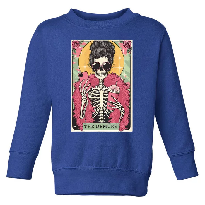 The Demure Tarot Card Meme Toddler Sweatshirt