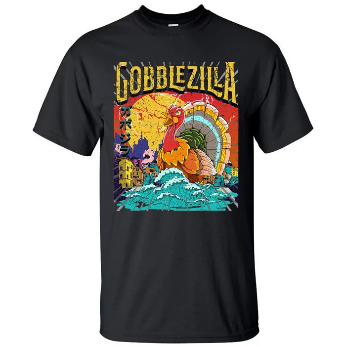 Turkey Day Thanksgiving Gobblezilla Tall T-Shirt