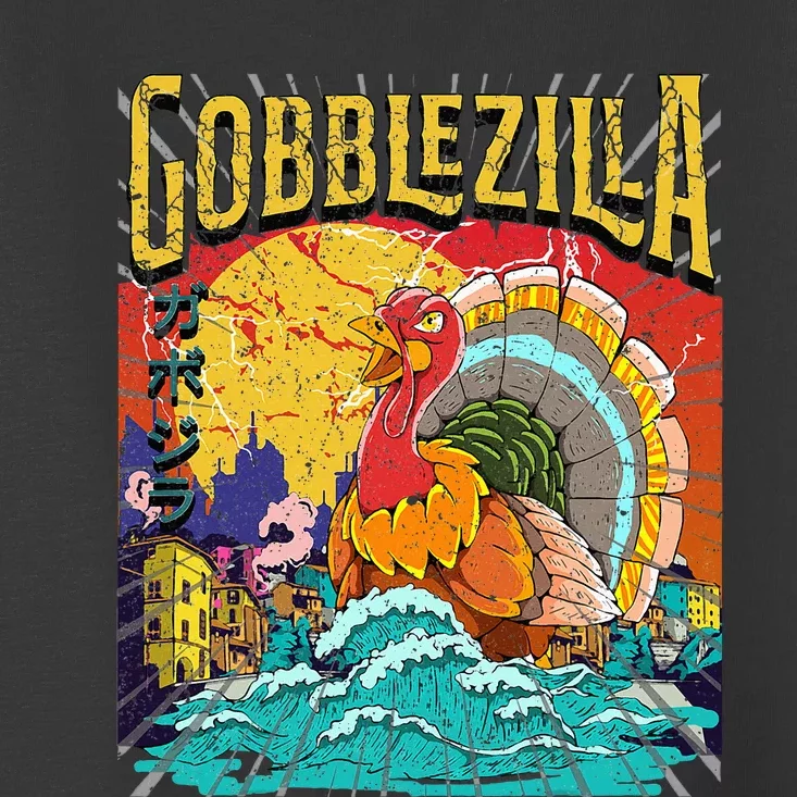 Turkey Day Thanksgiving Gobblezilla Toddler T-Shirt