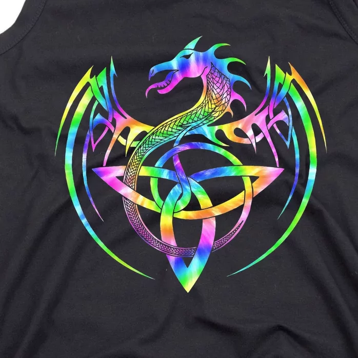 Tie Dye Tribal Celtic Knot Fantasy Dragon Tank Top