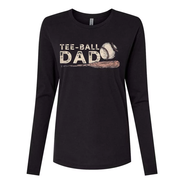 Tball Dad TBall Dad Tee Ball Daddy Sport Fathers Day Womens Cotton Relaxed Long Sleeve T-Shirt