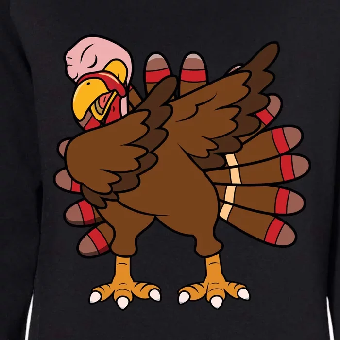 Turkey Dab Thanksgiving Funny Womens California Wash Sweatshirt