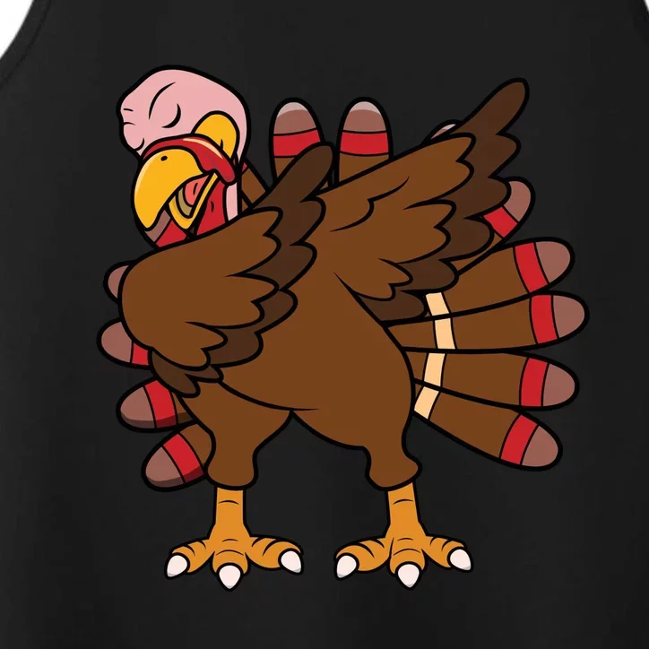 Turkey Dab Thanksgiving Funny Performance Tank