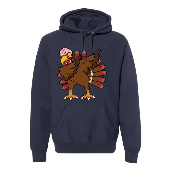 Turkey Dab Thanksgiving Funny Premium Hoodie