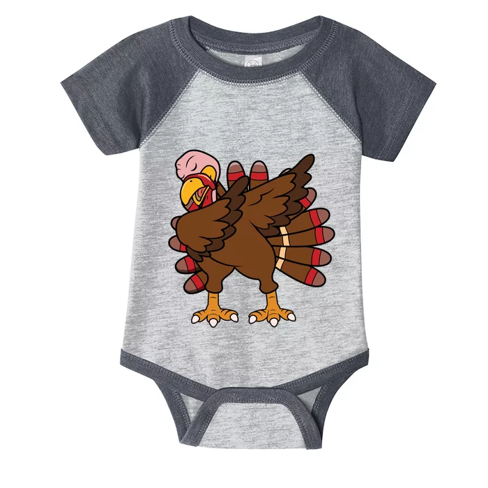 Turkey Dab Thanksgiving Funny Infant Baby Jersey Bodysuit