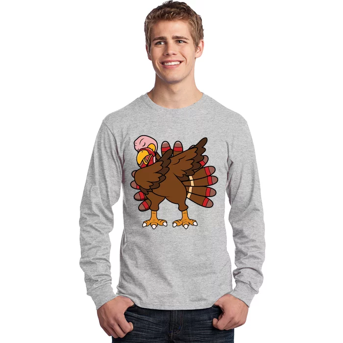 Turkey Dab Thanksgiving Funny Long Sleeve Shirt