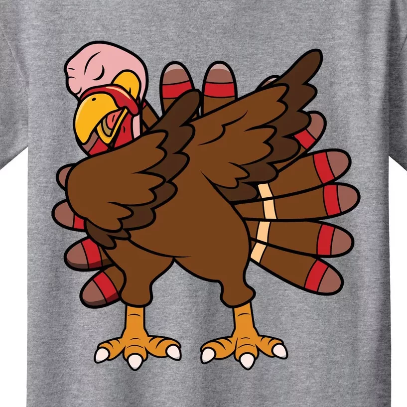 Turkey Dab Thanksgiving Funny Kids T-Shirt