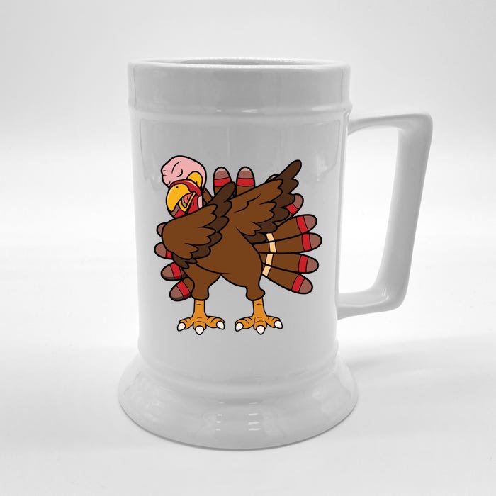 Turkey Dab Thanksgiving Funny Front & Back Beer Stein