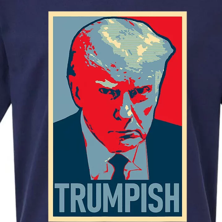 TRUMPISH DONALD TRUMP MUG SHOT Obama Hope Meme Parody Sueded Cloud Jersey T-Shirt