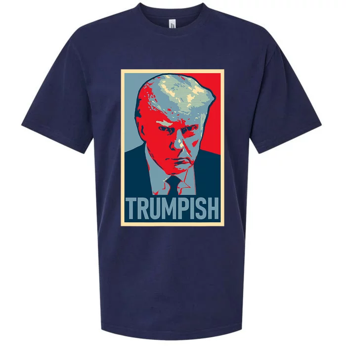 TRUMPISH DONALD TRUMP MUG SHOT Obama Hope Meme Parody Sueded Cloud Jersey T-Shirt