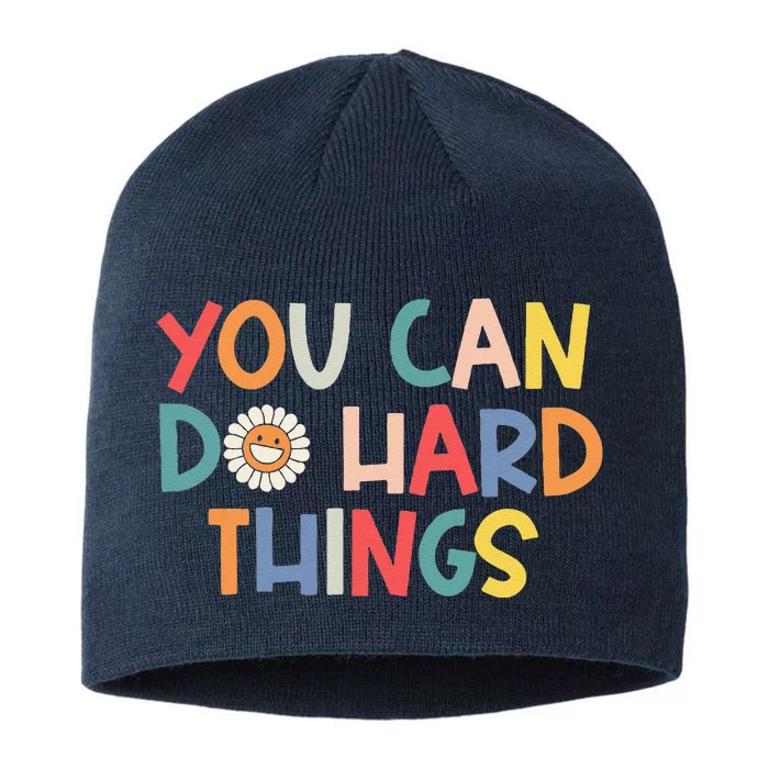 Test Day Teacher You Can Do Hard Things 8 1/2in Sustainable Knit Beanie