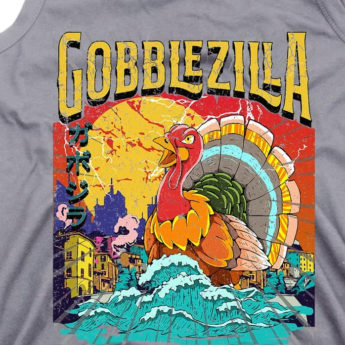 Turkey Day Thanksgiving Gobblezilla Tank Top