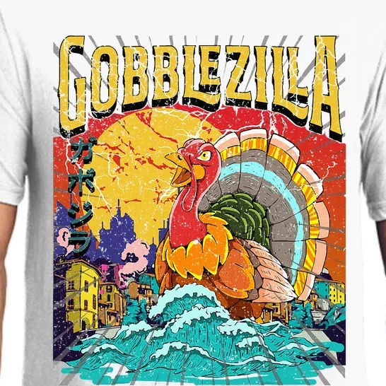 Turkey Day Thanksgiving Gobblezilla Pajama Set