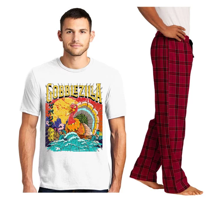 Turkey Day Thanksgiving Gobblezilla Pajama Set