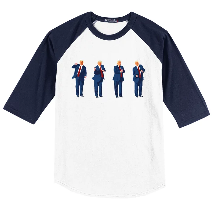 Trump Dance Trump 2024 Baseball Sleeve Shirt