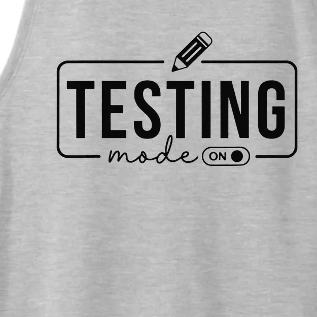 Test Day Teacher Testing Mode On Gifts Ladies Tri-Blend Wicking Tank