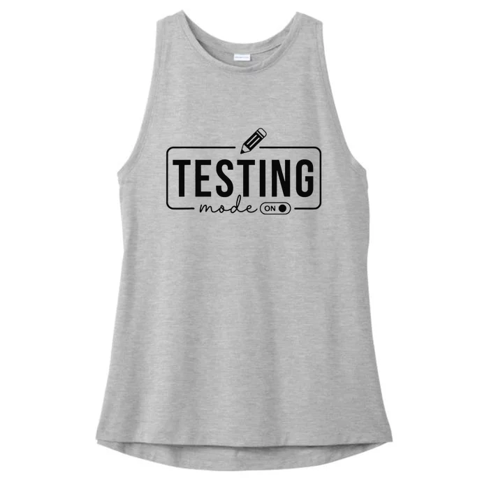 Test Day Teacher Testing Mode On Gifts Ladies Tri-Blend Wicking Tank