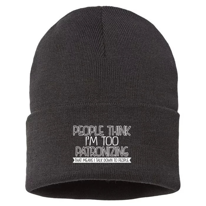 Talk Down To People Sustainable Knit Beanie