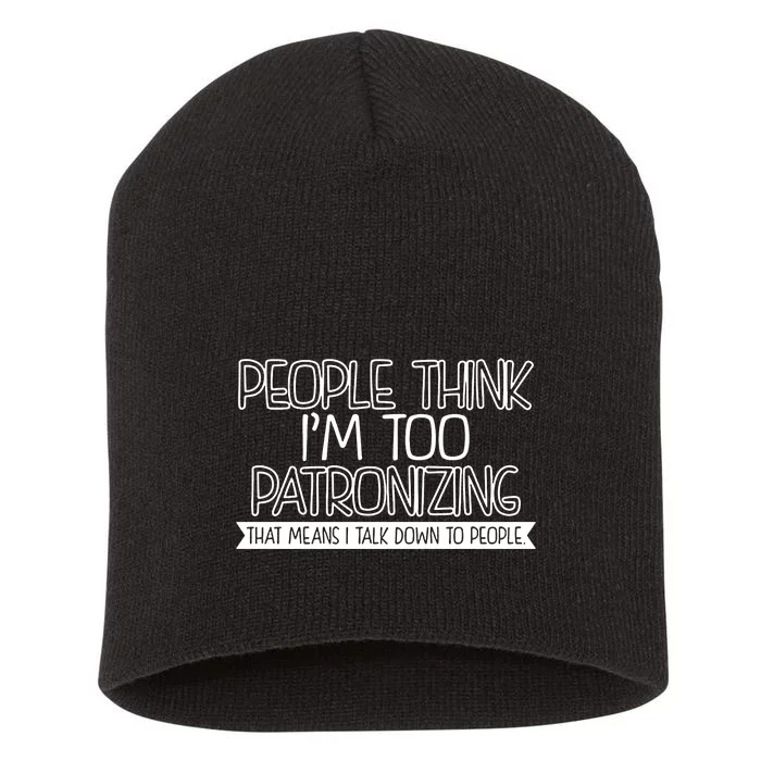 Talk Down To People Short Acrylic Beanie