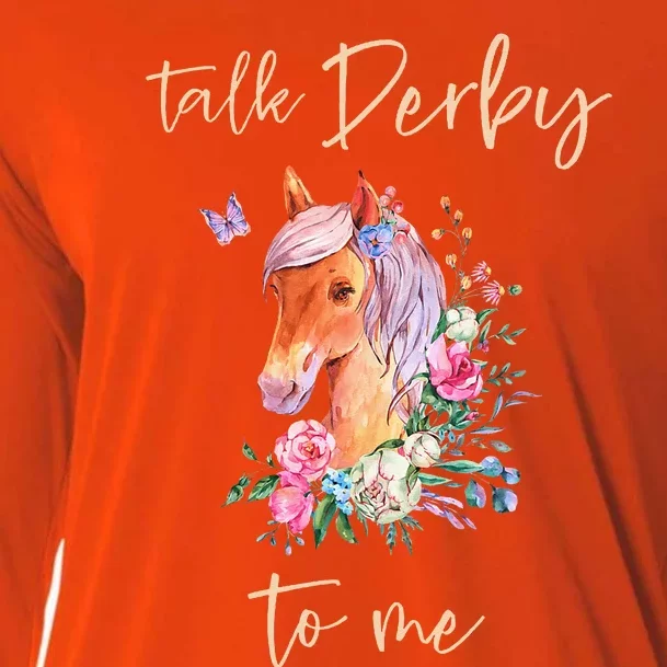 Talk Derby To Me Horse Racing Fan Cooling Performance Long Sleeve Crew