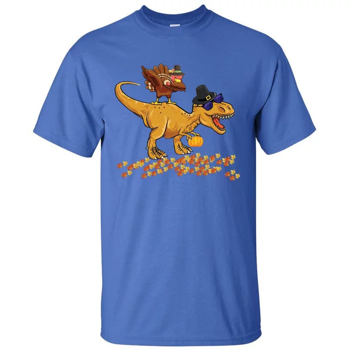 Thanksgiving Dabbing Turkey T Rex Dinosaur Costume Boys Gift Tall T-Shirt