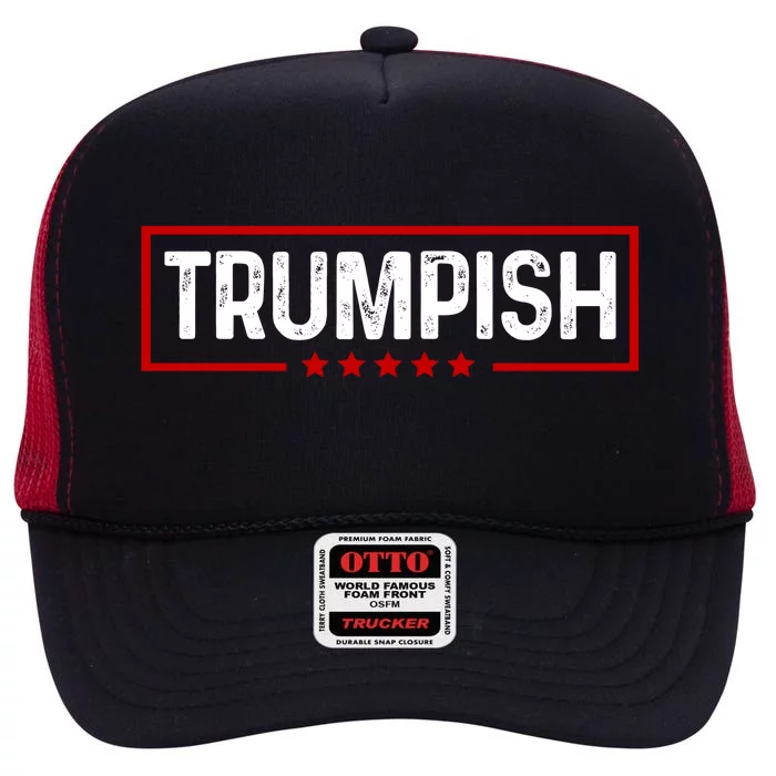 Trumpish Donald Trump 2024 High Crown Mesh Trucker Hat