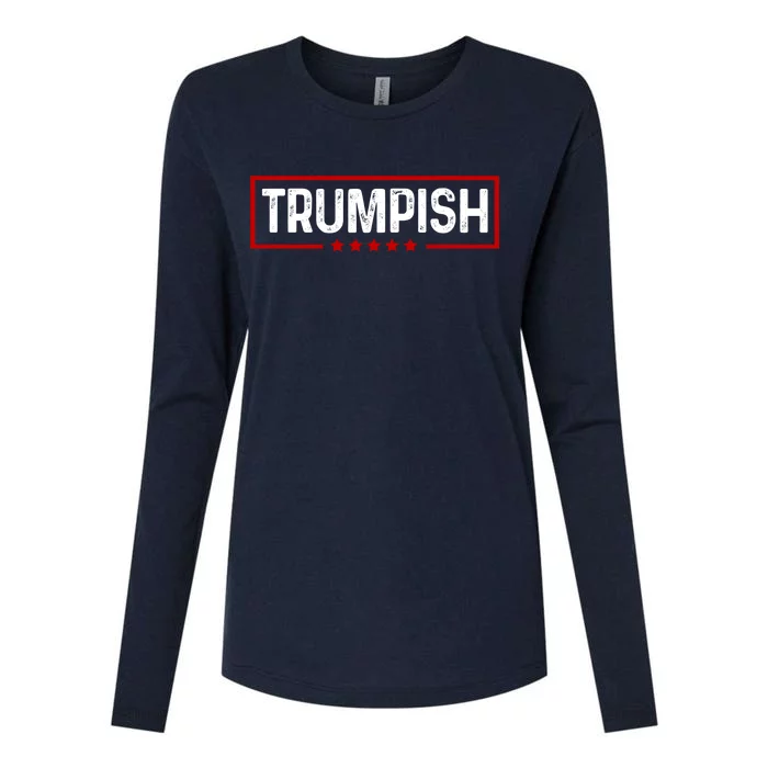 Trumpish Donald Trump 2024 Womens Cotton Relaxed Long Sleeve T-Shirt