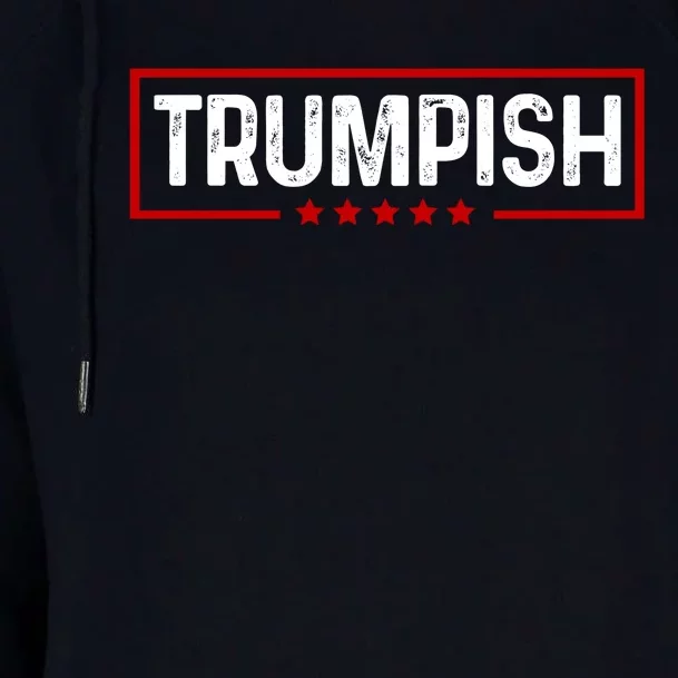 Trumpish Donald Trump 2024 Womens Funnel Neck Pullover Hood