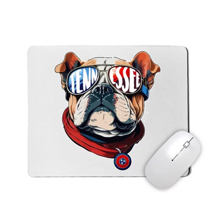 Tennessee Dog Tri Stars Flag Sports Fan Mousepad