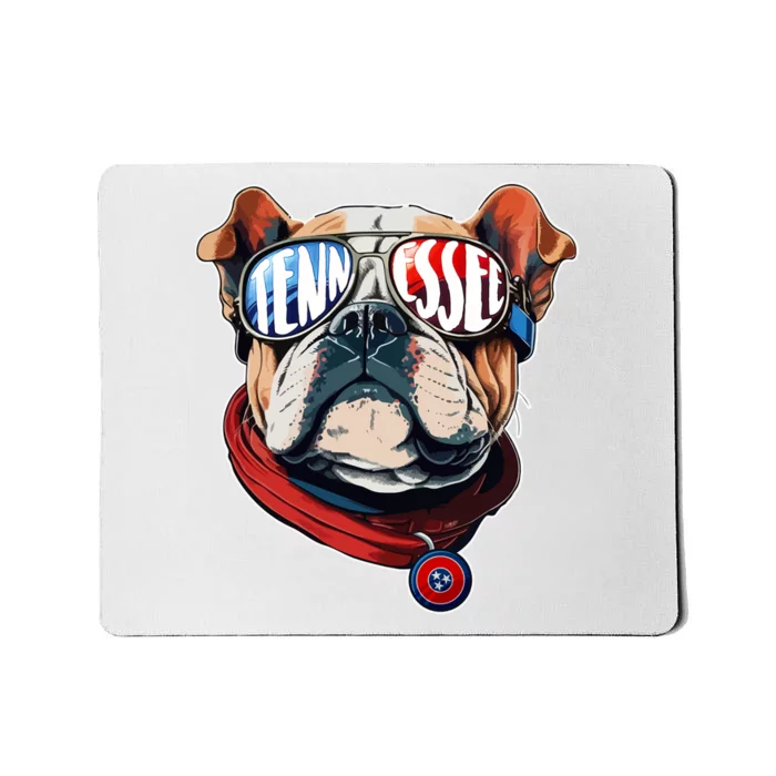 Tennessee Dog Tri Stars Flag Sports Fan Mousepad