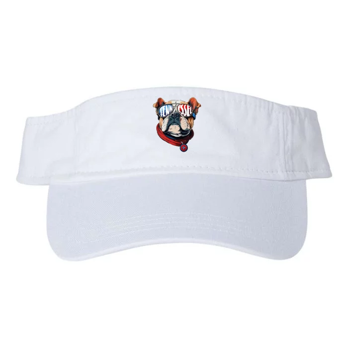 Tennessee Dog Tri Stars Flag Sports Fan Valucap Bio-Washed Visor