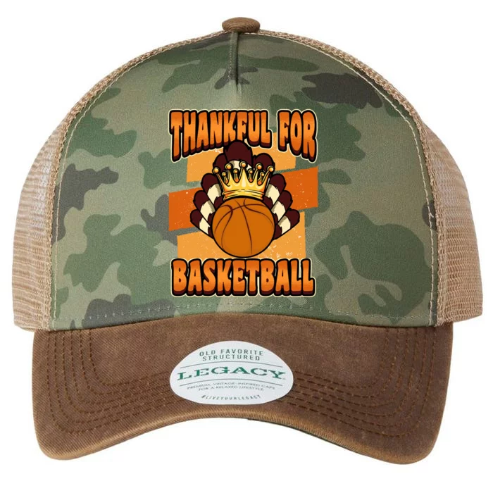 Thanksgiving Day Thankful For Basketball Turkey Ball Gift Legacy Tie Dye Trucker Hat