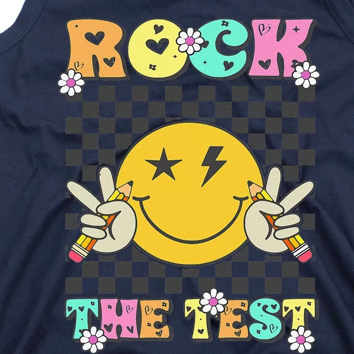 Testing Day Teacher Student Motivational Rock The Test Tank Top