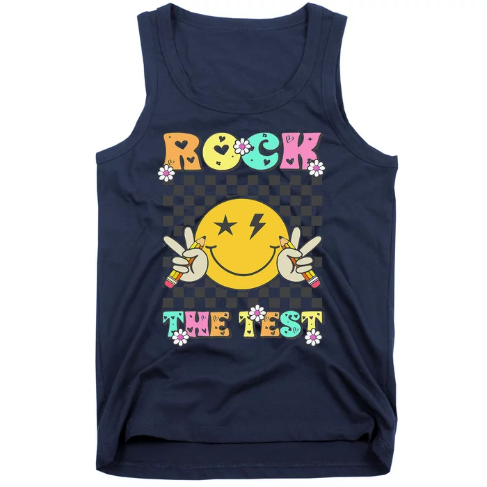 Testing Day Teacher Student Motivational Rock The Test Tank Top