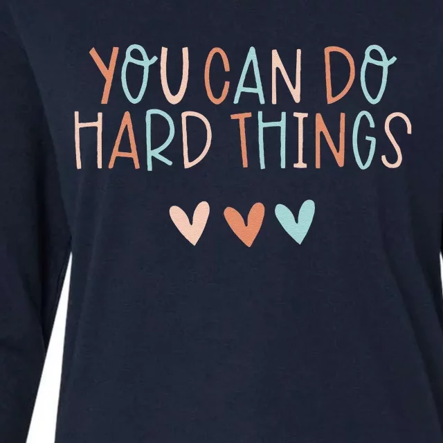 Test Day Teacher You Can Do Hard Things Womens Cotton Relaxed Long Sleeve T-Shirt